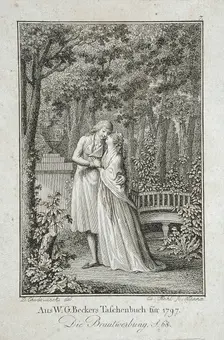 Illustration for Becker's Almanac for 1798 1798. Creators: Daniel Nikolaus Chodowiecki, Clemens Kohl