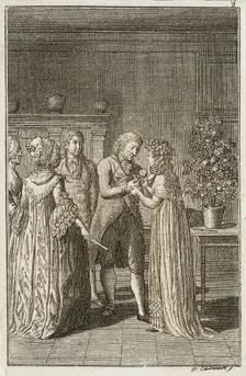 Illustration for Becker's Almanac for 1800 c1800. Creator: Daniel Nikolaus Chodowiecki