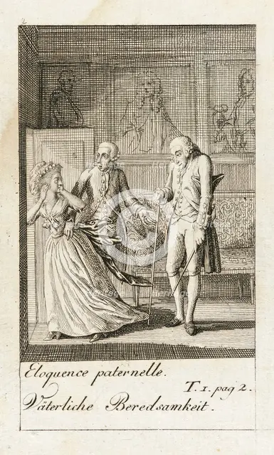 Illustration for 'Caroline of Lichtfield', 1786. Creator: Daniel Nikolaus Chodowiecki.