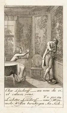 Illustration for Caroline of Lichtfield 1786. Creator: Daniel Nikolaus Chodowiecki