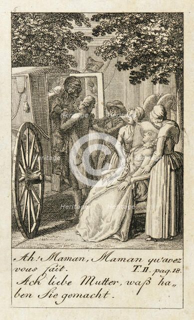 Illustration for 'Caroline of Lichtfield', 1786. Creator: Daniel Nikolaus Chodowiecki.