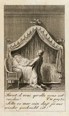 Illustration for Caroline of Lichtfield 1786. Creator: Daniel Nikolaus Chodowiecki