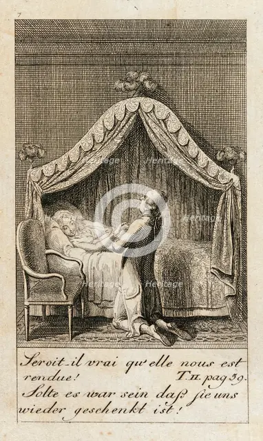 Illustration for 'Caroline of Lichtfield', 1786. Creator: Daniel Nikolaus Chodowiecki.