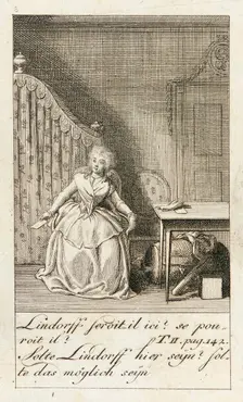 Illustration for Caroline of Lichtfield 1786. Creator: Daniel Nikolaus Chodowiecki