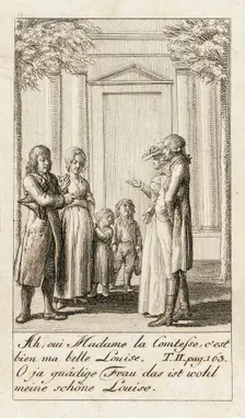 Illustration for Caroline of Lichtfield 1786. Creator: Daniel Nikolaus Chodowiecki