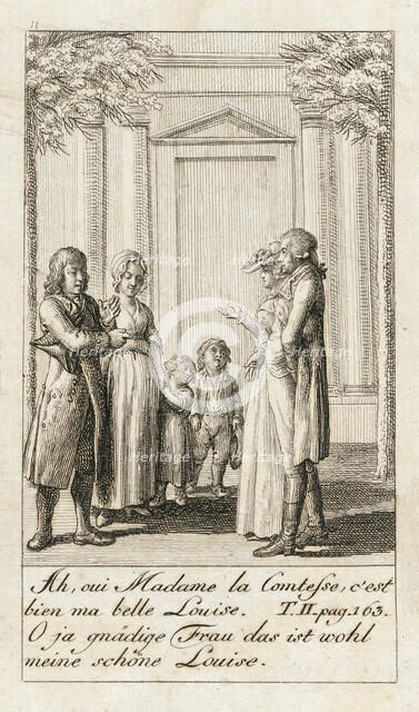 Illustration for 'Caroline of Lichtfield', 1786. Creator: Daniel Nikolaus Chodowiecki.