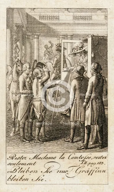 Illustration for 'Caroline of Lichtfield', 1786. Creator: Daniel Nikolaus Chodowiecki.