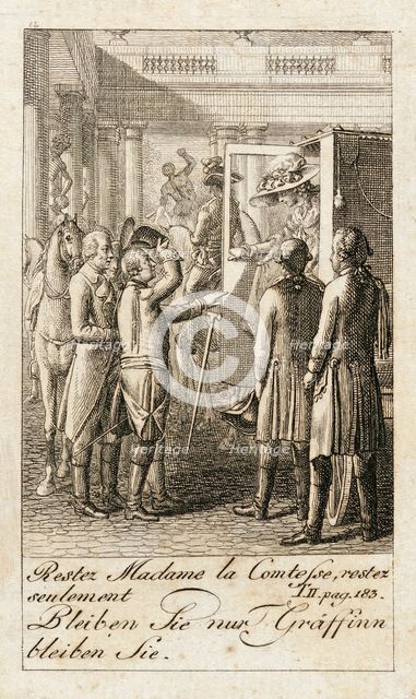 Illustration for 'Caroline of Lichtfield', 1786. Creator: Daniel Nikolaus Chodowiecki.