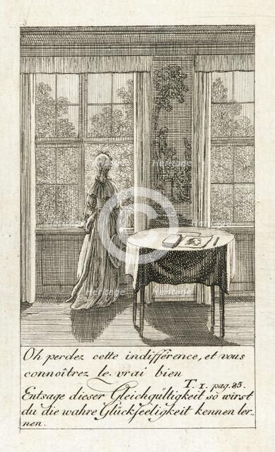 Illustration for 'Caroline of Lichtfield', 1786. Creator: Daniel Nikolaus Chodowiecki.