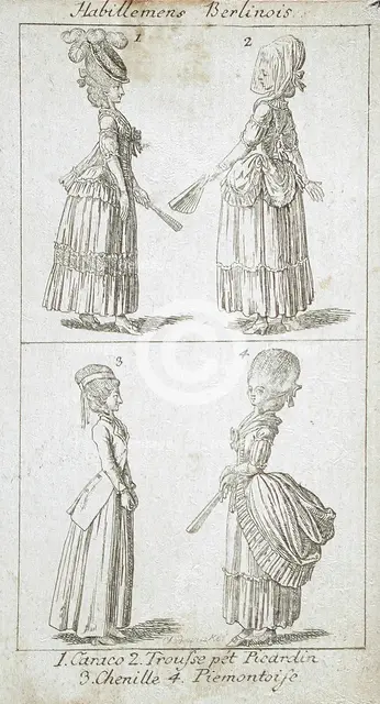 Illustration for 'Coiffures and Fashion', c1779. Creator: Daniel Nikolaus Chodowiecki.