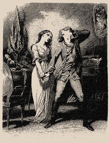 Illustration for Das Leiden des jungen Werthers (The Sorrows Of Young Werther), by Goethe, 1844. Creator: Johannot, Tony (1803-1852)