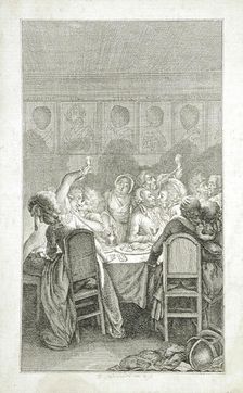 Illustration for F. Bretzner's Life of a Disorderly Person, part 3, 1788. Creator: Daniel Nikolaus Chodowiecki