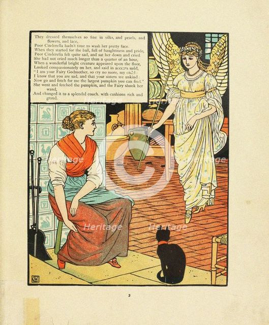 Illustration for Fairy Tale Cinderella. Artist: Crane, Walter (1845-1915)