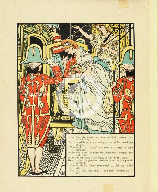 Illustration for Fairy Tale Cinderella. Artist: Crane, Walter (1845-1915)