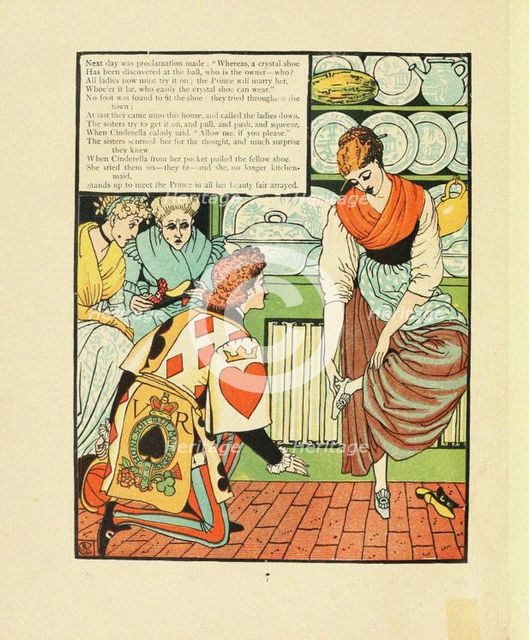 Illustration for Fairy Tale Cinderella. Artist: Crane, Walter (1845-1915)