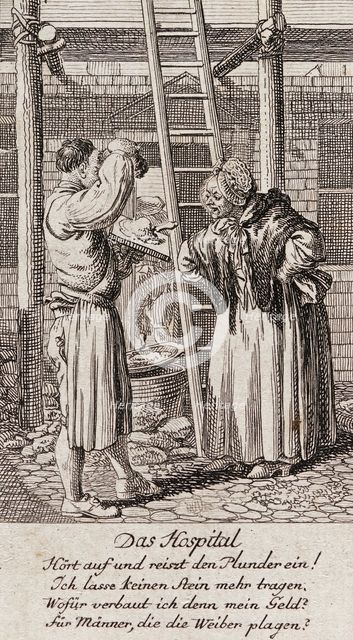 Illustration for Gellert's 'Six Fables and Six Stories', 1775. Creator: Daniel Nikolaus Chodowiecki.
