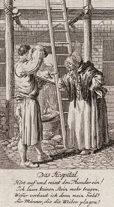 Illustration for Gellert's Six Fables and Six Stories 1775. Creator: Daniel Nikolaus Chodowiecki