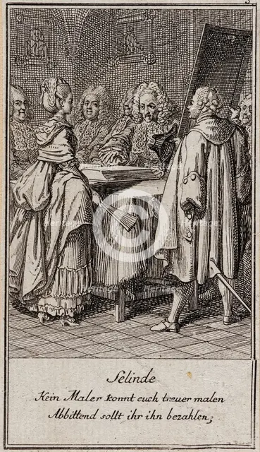 Illustration for Gellert's 'Six Fables and Six Stories', 1775. Creator: Daniel Nikolaus Chodowiecki.