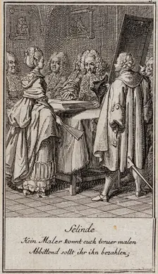 Illustration for Gellert's Six Fables and Six Stories 1775. Creator: Daniel Nikolaus Chodowiecki