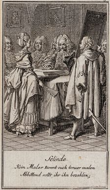 Illustration for Gellert's Six Fables and Six Stories 1775. Creator: Daniel Nikolaus Chodowiecki