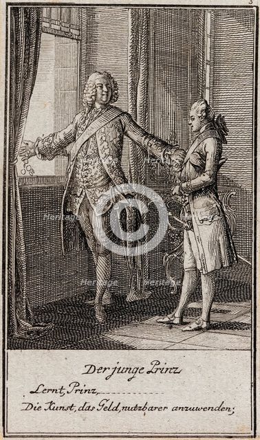 Illustration for Gellert's 'Six Fables and Six Stories', 1775. Creator: Daniel Nikolaus Chodowiecki.