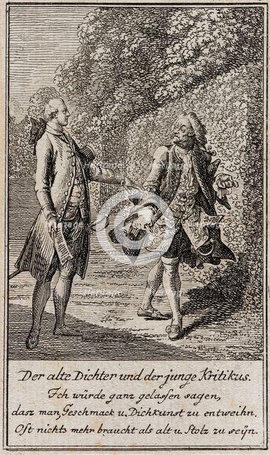 Illustration for Gellert's 'Six Fables and Six Stories', 1775. Creator: Daniel Nikolaus Chodowiecki.