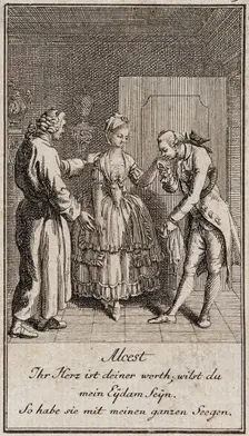 Illustration for Gellert's Six Fables and Six Stories 1775. Creator: Daniel Nikolaus Chodowiecki