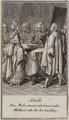 Illustration for Gellert's Six Fables and Six Stories 1775. Creator: Daniel Nikolaus Chodowiecki