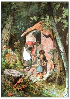 Illustration for "Hansel and Gretel" by Brothers Grimm, c1899. Creator: Zick, Alexander (1845-1907)
