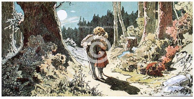 Illustration for "Hansel and Gretel" by Brothers Grimm, c1899. Creator: Zick, Alexander (1845-1907).