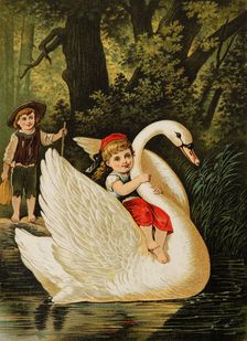 Illustration for "Hansel and Gretel" by Brothers Grimm, End of 19th cen.. Creator: Offterdinger, Carl (1829-1889)