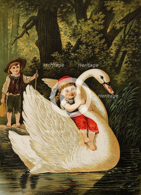 Illustration for "Hansel and Gretel" by Brothers Grimm, End of 19th cen.. Creator: Offterdinger, Carl (1829-1889).