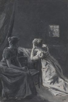 Illustration for Henrik Wergeland, The English pilot Mother and daughter at the..., probably 1894. Creator: Wilhelm Peters