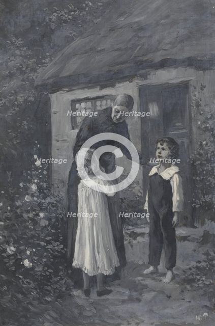 Illustration for Henrik Wergeland, The English pilot "And when the girl's gentle..., probably 1894. Creator: Wilhelm Peters.