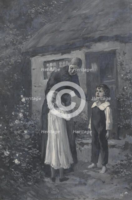 Illustration for Henrik Wergeland, The English pilot "And when the girl's gentle..., probably 1894. Creator: Wilhelm Peters.