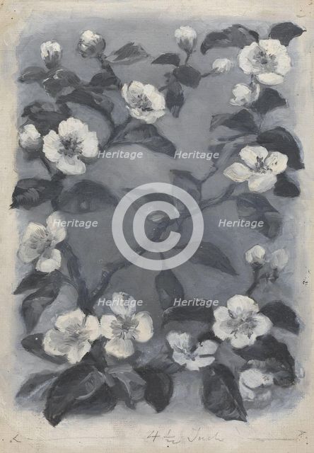 Illustration for Henrik Wergeland, The English Pilot Apple Blossoms, probably 1894. Creator: Wilhelm Peters.