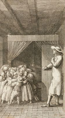 Illustration for Henry Pestalozzi's Leonard and Gertrude or the Village Customs 1782. Creator: Daniel Nikolaus Chodowiecki