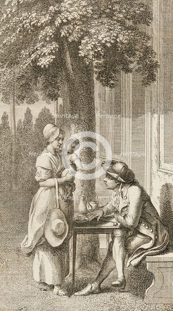 Illustration for Henry Pestalozzi's 'Leonard and Gertrude or the Village Customs', 1782. Creator: Daniel Nikolaus Chodowiecki.