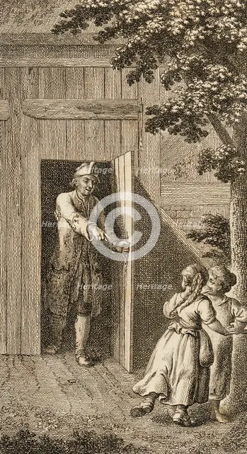 Illustration for Henry Pestalozzi's 'Leonard and Gertrude or the Village Customs', 1782. Creator: Daniel Nikolaus Chodowiecki.