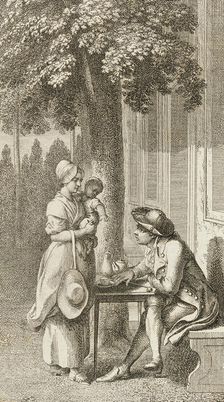 Illustration for Henry Pestalozzi's Leonard and Gertrude or the Village Customs 1782. Creator: Daniel Nikolaus Chodowiecki