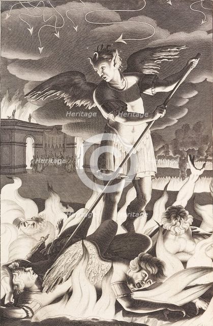 Illustration for John Milton's "Paradise Lost", 1688. Creator: Burghers, Michael (c. 1647-1727).