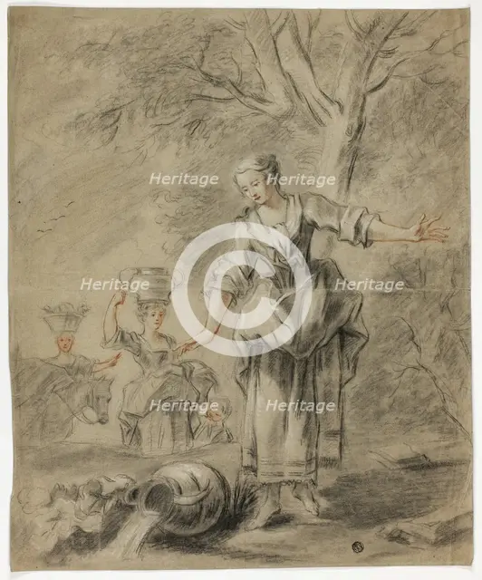 Illustration for La Fontaine's Pierrette et le Pot-au-Lait, n.d. Creator: Unknown.