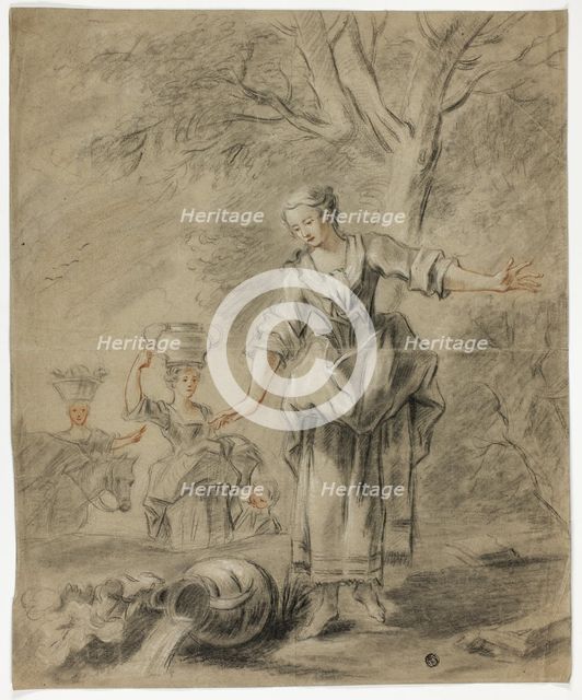 Illustration for La Fontaine's Pierrette et le Pot-au-Lait, n.d. Creator: Unknown.