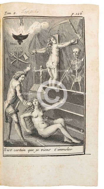 Illustration for La nouvelle Justine by Marquis de Sade, 1800.