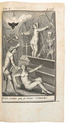 Illustration for La nouvelle Justine by Marquis de Sade, 1800