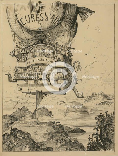 Illustration for "Le Vingtième Siècle" by Albert Robida, 1883. Creator: Robida, Albert (1848-1926).