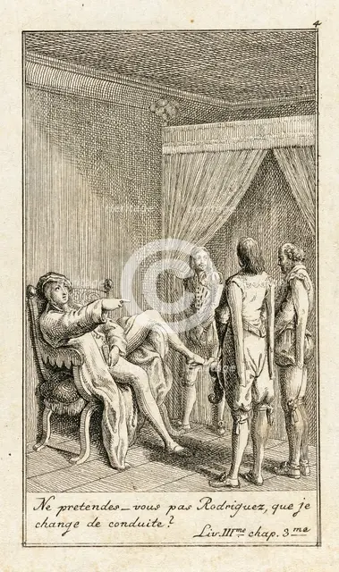 Illustration for Le Sage's 'Gil Blas', 1783. Creator: Daniel Nikolaus Chodowiecki.