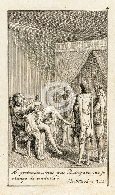 Illustration for Le Sage's 'Gil Blas', 1783. Creator: Daniel Nikolaus Chodowiecki.