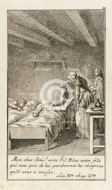 Illustration for Le Sage's 'Gil Blas', 1783. Creator: Daniel Nikolaus Chodowiecki.