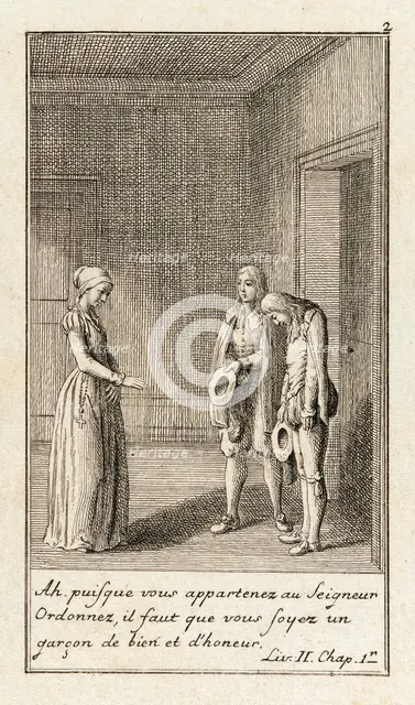 Illustration for Le Sage's 'Gil Blas', 1783. Creator: Daniel Nikolaus Chodowiecki.